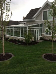Exterior four season glass roof sunroom addition West Jordan Utah - Four Seasons Home Improvements